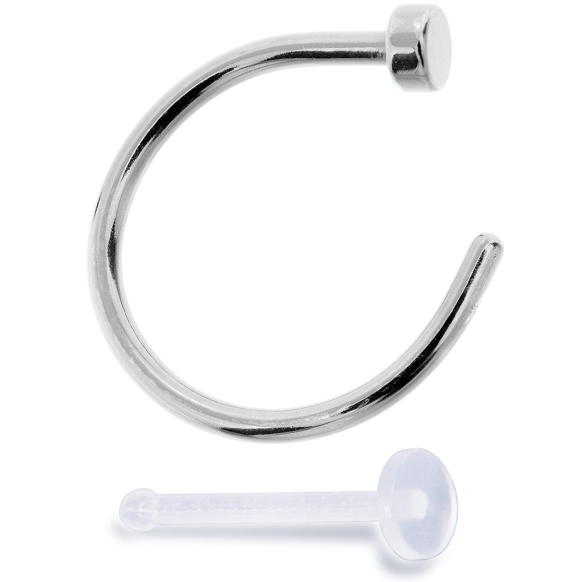 20G 5/16 Pack Set of 3 Assorted Stainless Steel Nose Hoop Rings