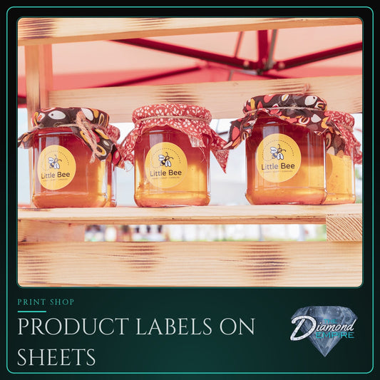 Product Labels on Sheets