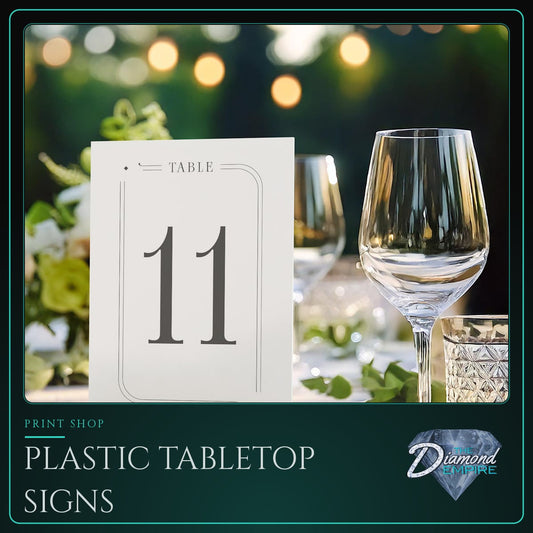 Plastic Tabletop Signs
