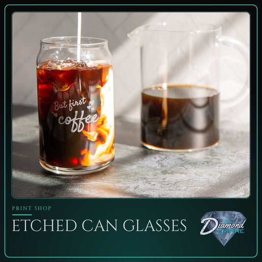 Etched Can Glasses