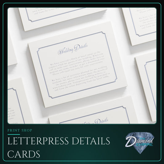 Letterpress Details Cards
