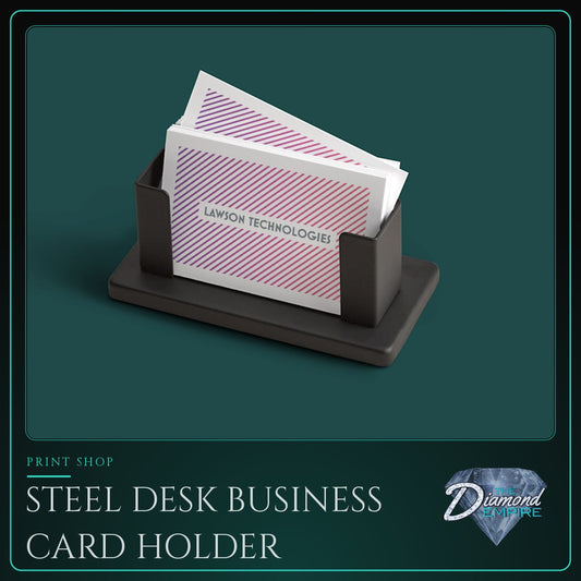 Steel Desk Business Card Holder