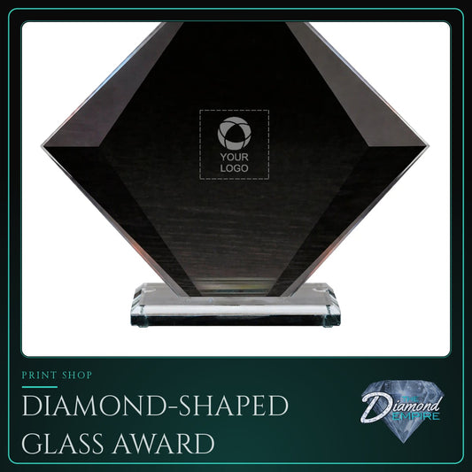 Diamond-Shaped Glass Award – 8.25 W x 7.88 H