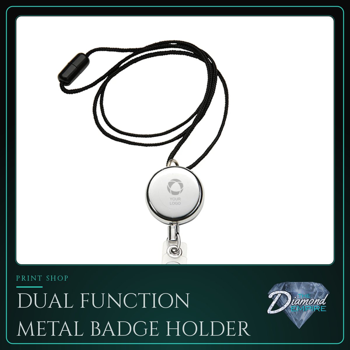 Dual Function Metal Badge Holder