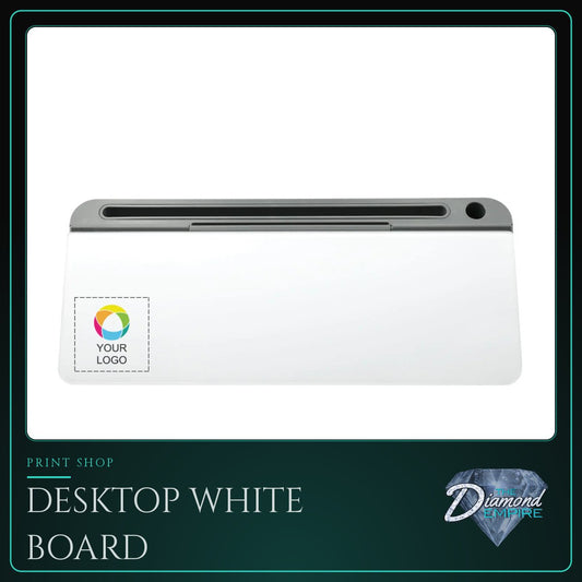 Desktop White Board with Storage Organizer
