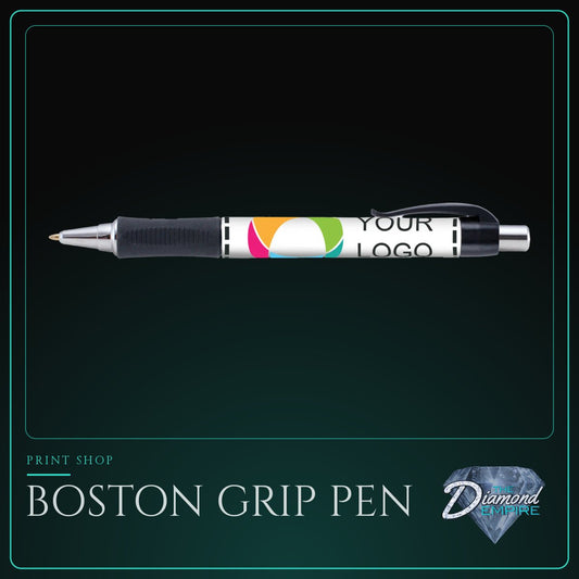 Boston Grip Pen with Black Ink Digital Full Color Wrap