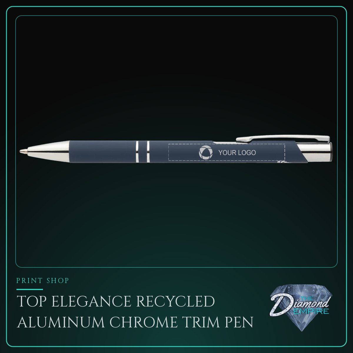 Top Elegance Recycled Aluminum Chrome Trim Pen