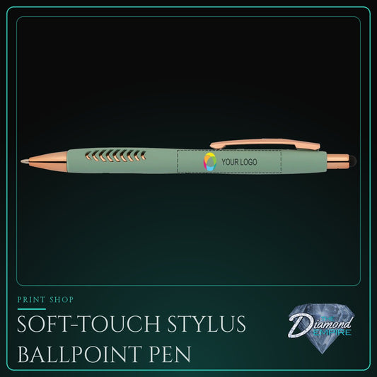 Soft-Touch Stylus Ballpoint Pen – Black Ink