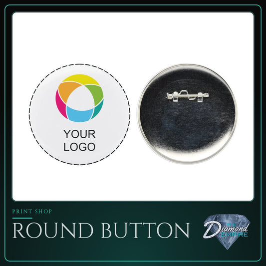 Round Button – 3 Diameter with Safety Pin Clasp