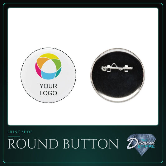 Round Button – 2.25 Diameter with Safety Pin Clasp