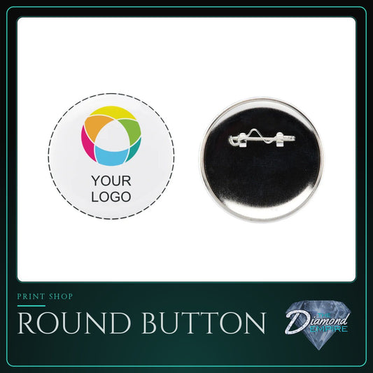 Round Button – 2.5 Diameter with Safety Pin Clasp