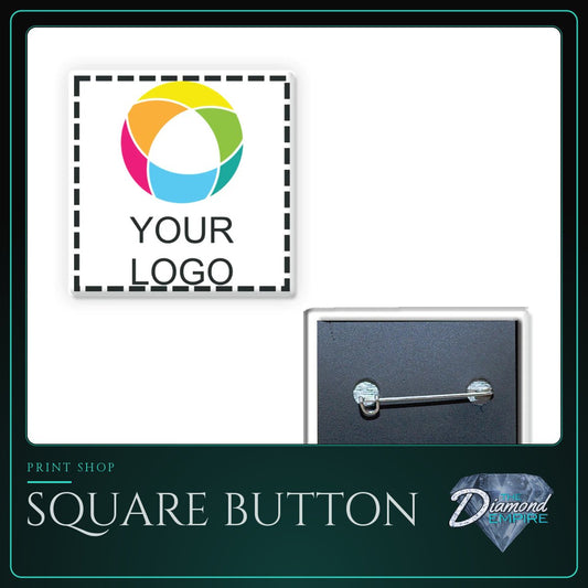 Square Button with Pin