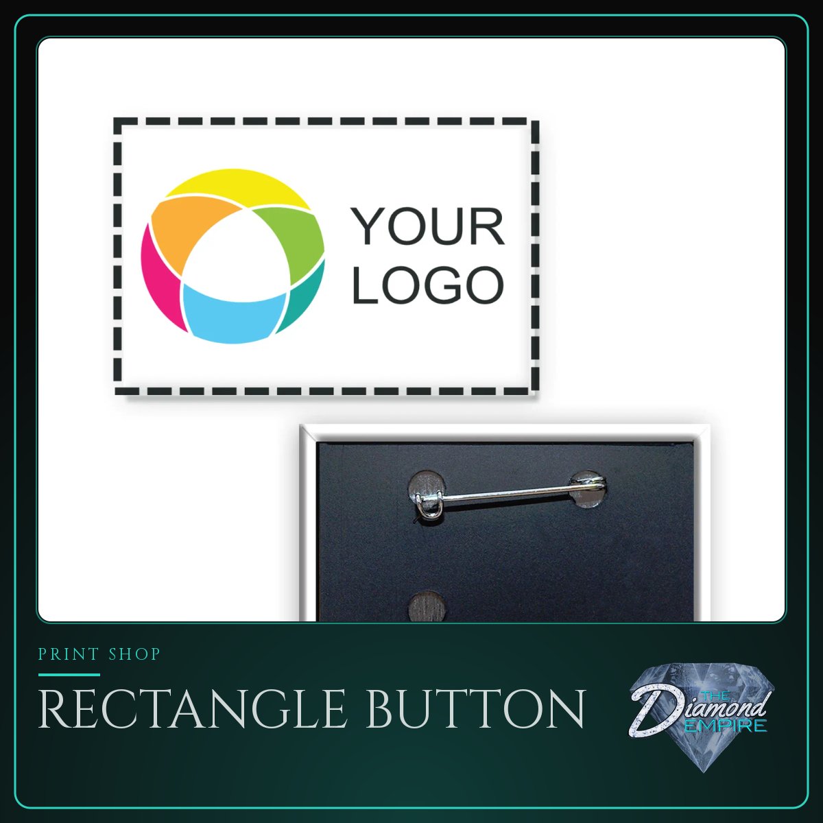 Rectangle Button with Pin