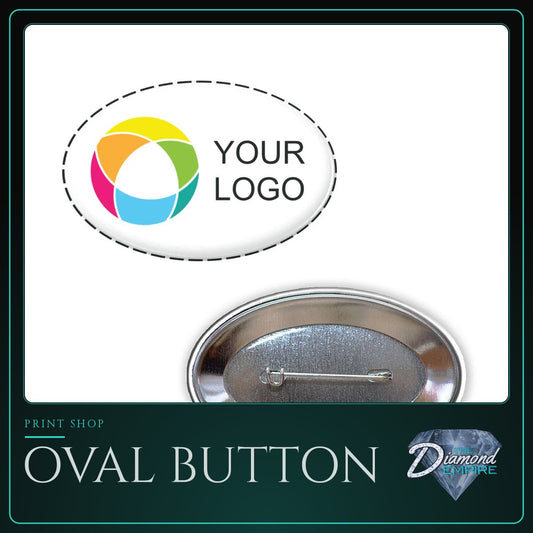 Oval Button with Pin