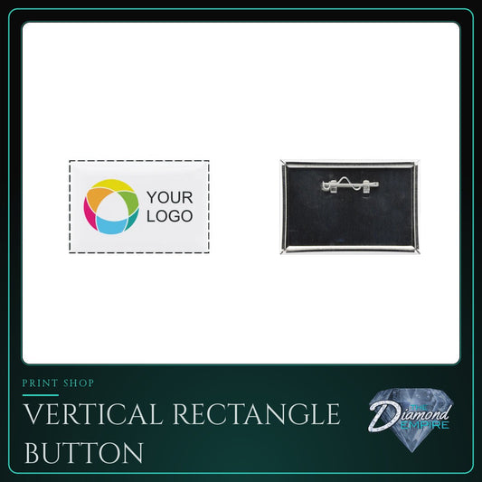 Vertical Rectangle Button – 3 x 2 with Safety Pin Clasp