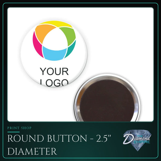 Round Button - 2.5'' Diameter with Magnet