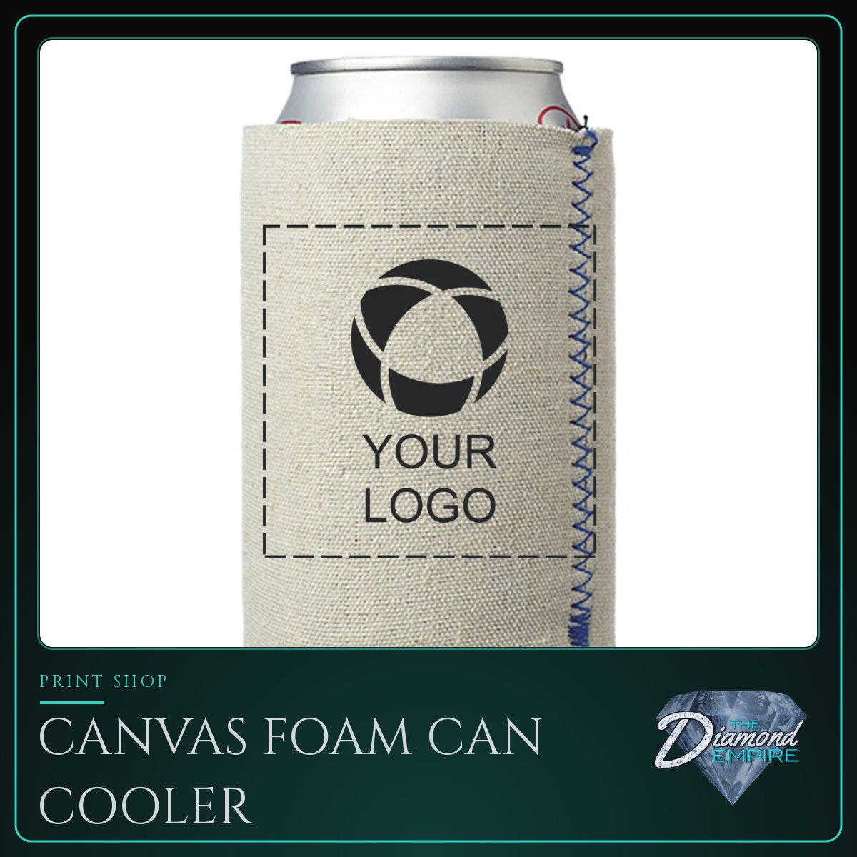 Canvas Foam Can Cooler