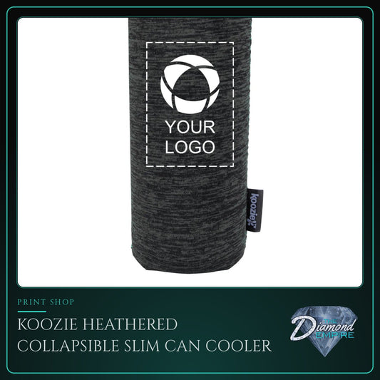 Koozie Heathered Collapsible Slim Can Cooler