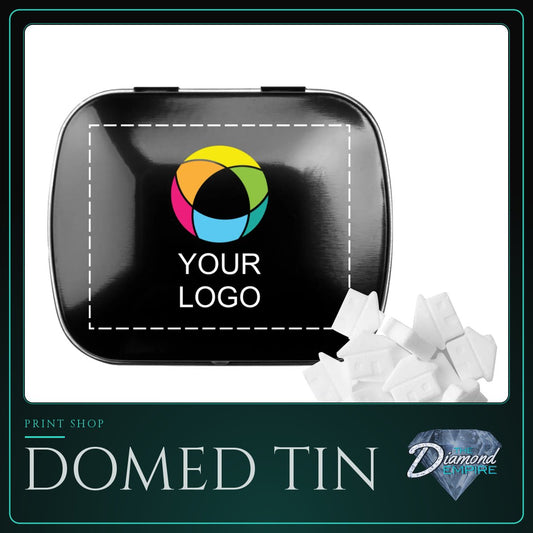Domed Tin with House Shaped Mints