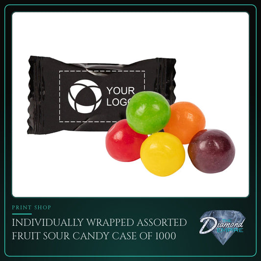 Individually Wrapped Assorted Fruit Sour Candy Case of 1000