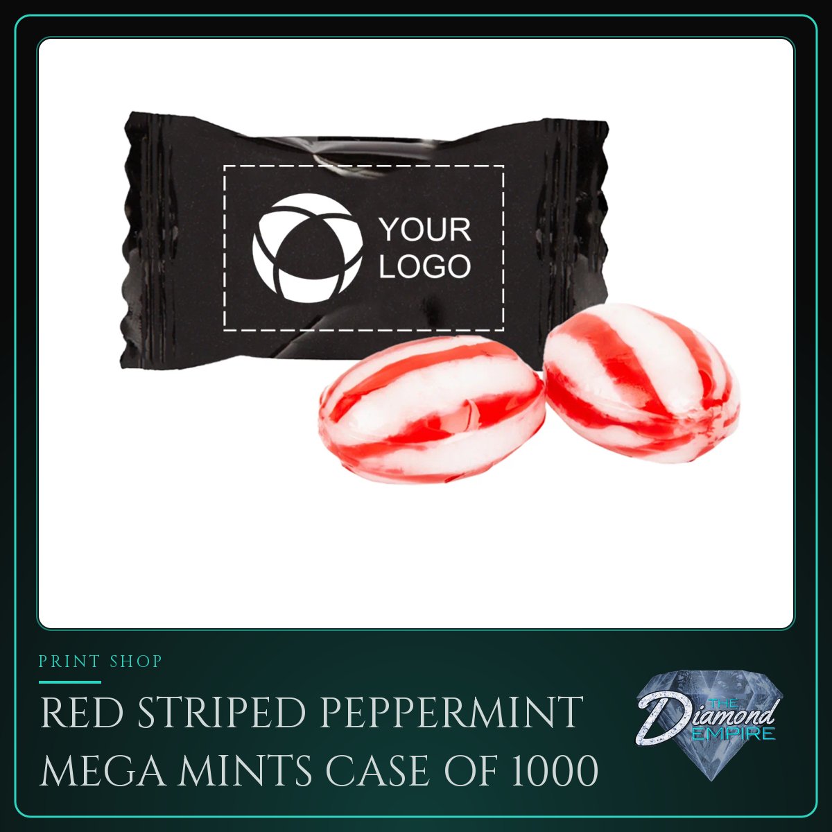 Red Striped Peppermint Mega Mints Case of 1000