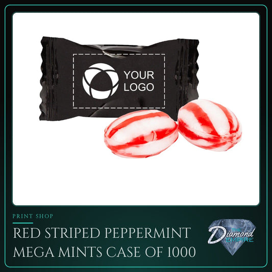 Red Striped Peppermint Mega Mints Case of 1000