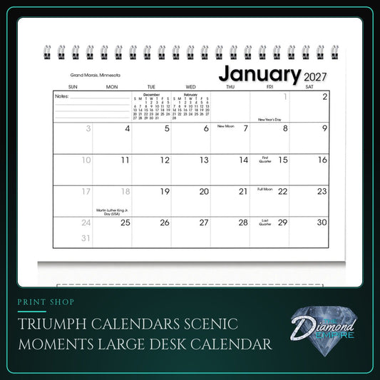 Triumph Calendars Scenic Moments Large Desk Calendar