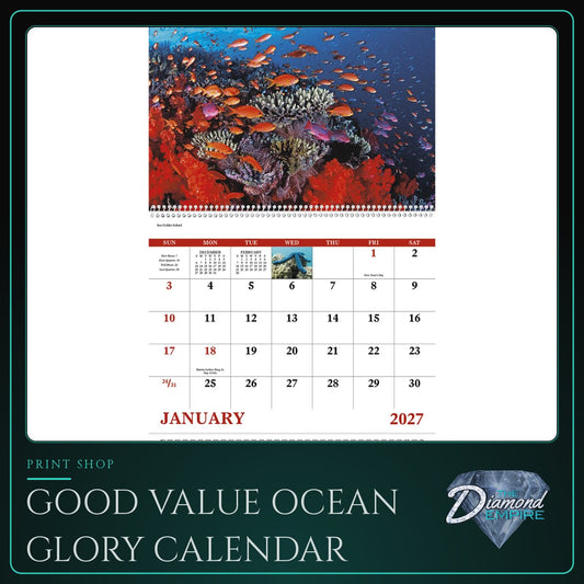 Good Value Ocean Glory Calendar