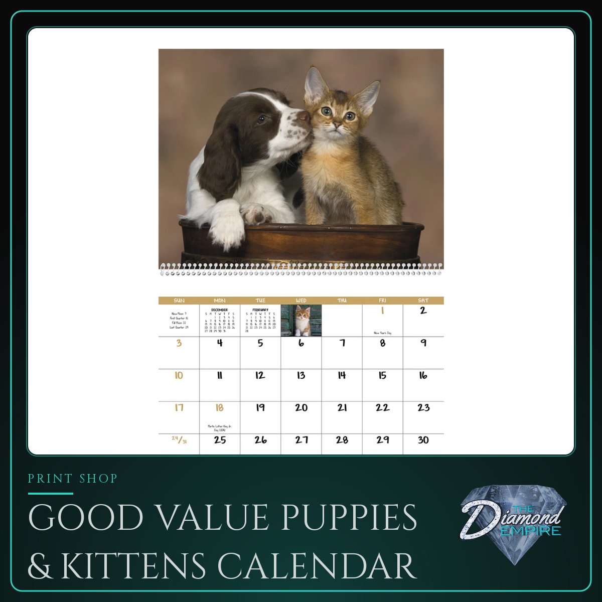 Good Value Puppies & Kittens Calendar