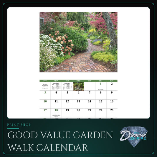 Good Value Garden Walk Calendar