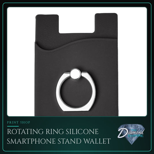 Rotating Ring Silicone Smartphone Stand Wallet
