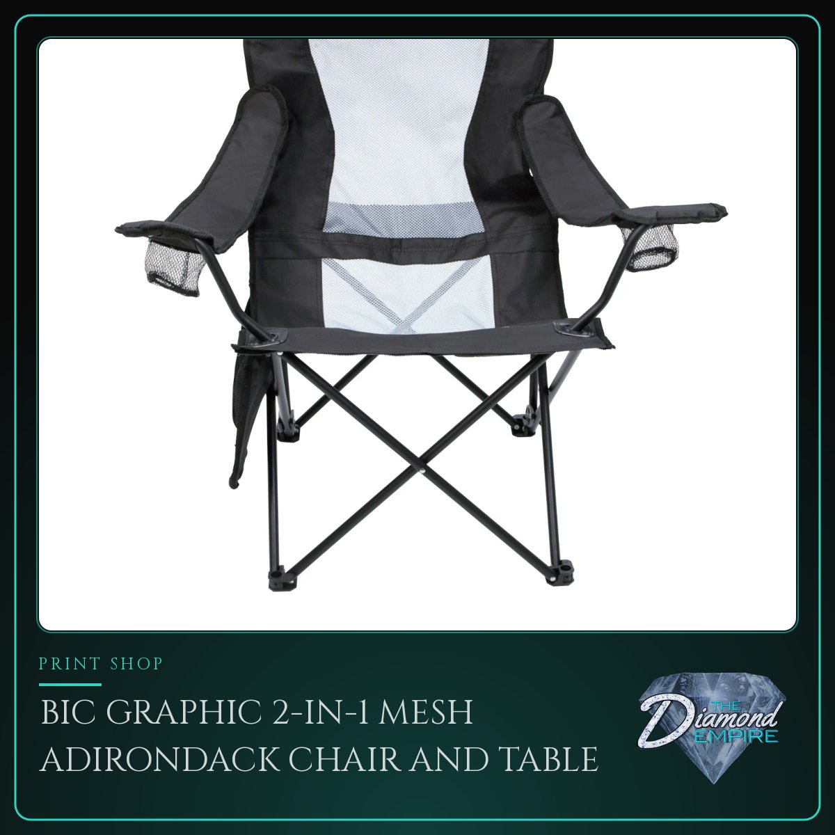 BIC Graphic 2-in-1 Mesh Adirondack Chair and Table