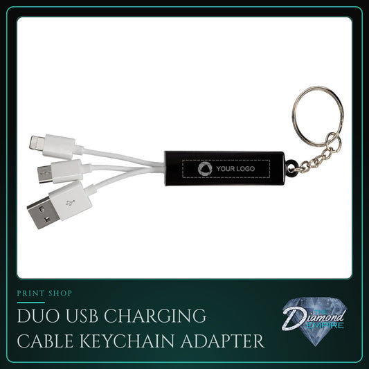 Duo USB Charging Cable Keychain Adapter