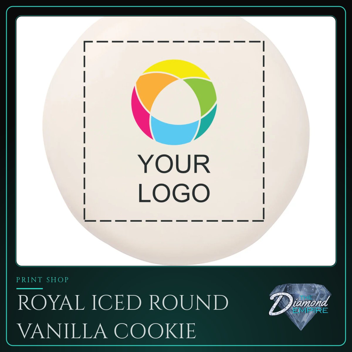 Royal Iced Round Vanilla Cookie