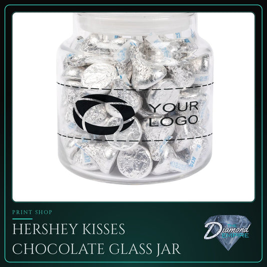 Hershey Kisses Chocolate Glass Jar
