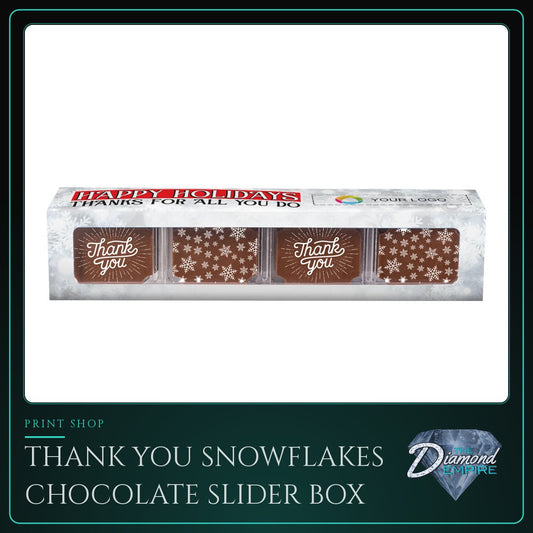 Thank You Snowflakes Chocolate Slider Box