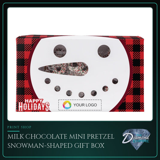 Milk Chocolate Mini Pretzel Snowman-Shaped Gift Box