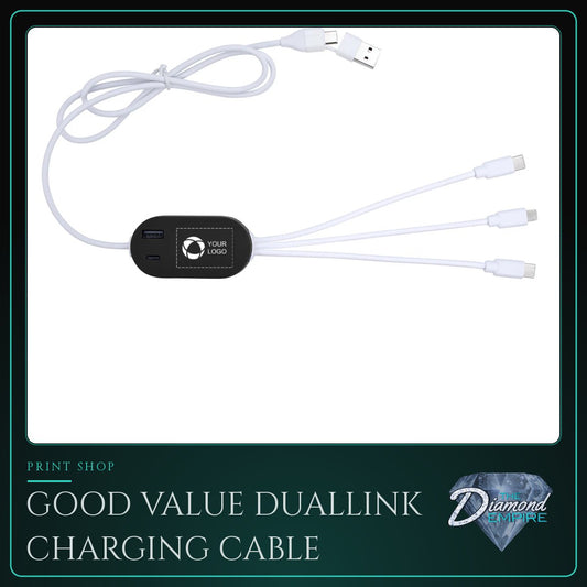 Good Value DualLink Charging Cable with USB Hub
