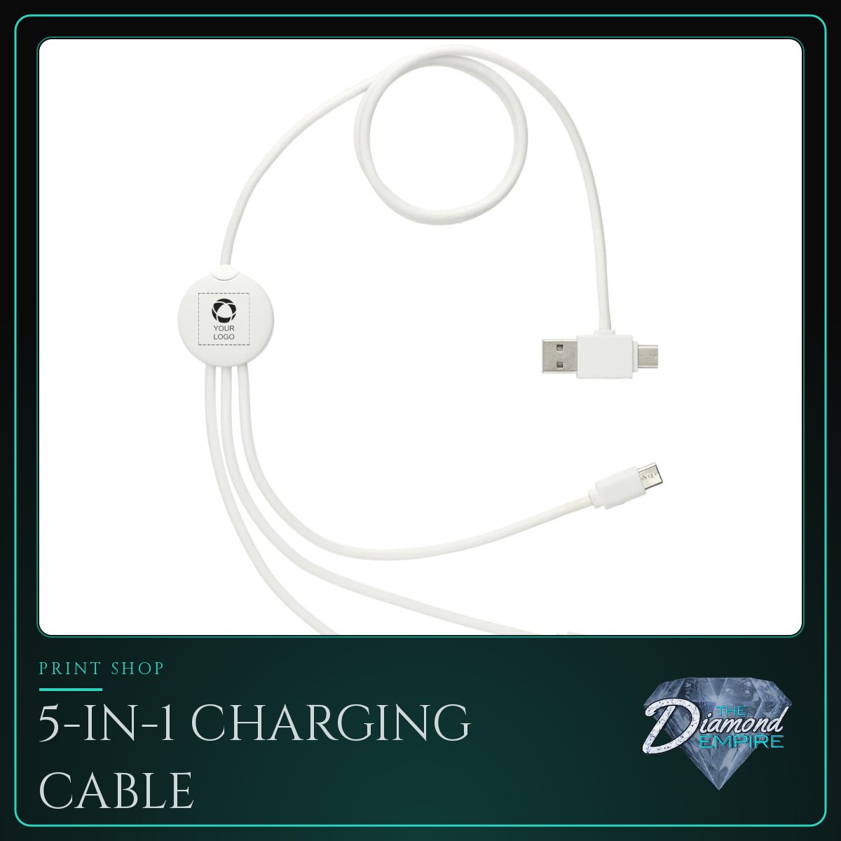 5-in-1 Charging Cable with Antimicrobial Additive