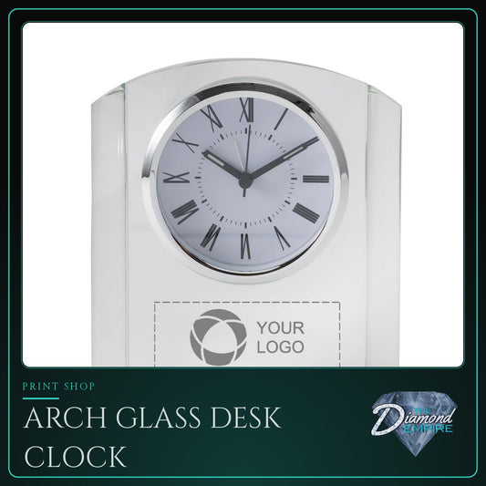 Arch Glass Desk Clock