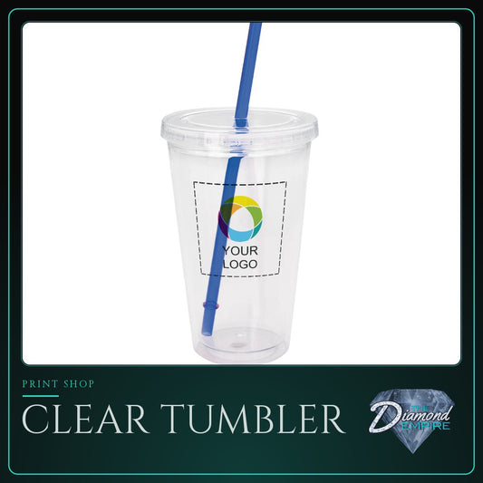 Clear Tumbler with Colored Lid – 18 oz.