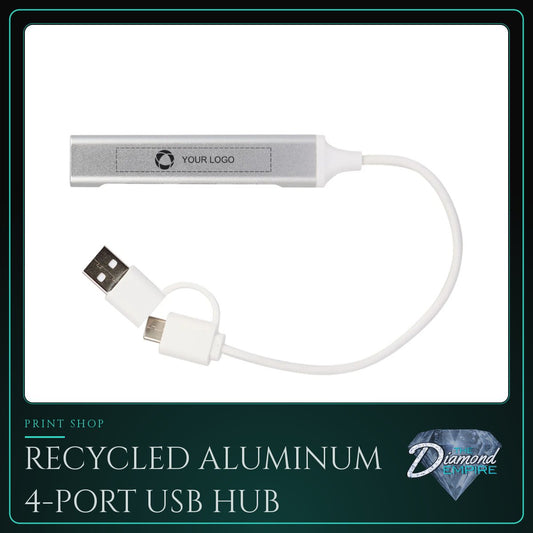 Recycled Aluminum 4-Port USB Hub