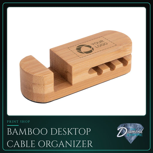 Bamboo Desktop Cable Organizer