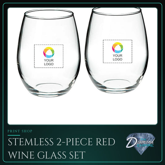Stemless 2-Piece Red Wine Glass Set