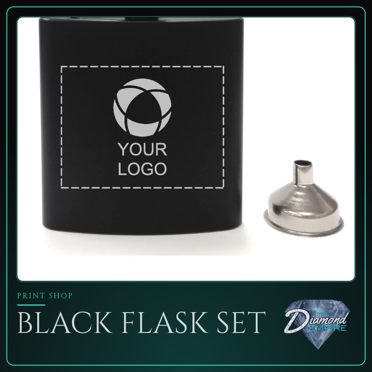 Black Flask Set
