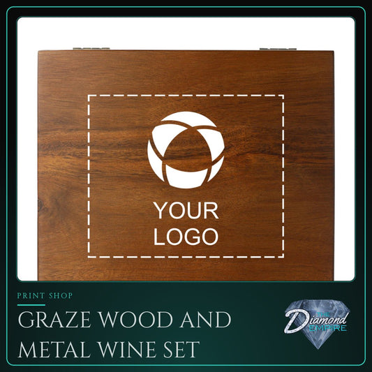 Graze Wood and Metal Wine Set