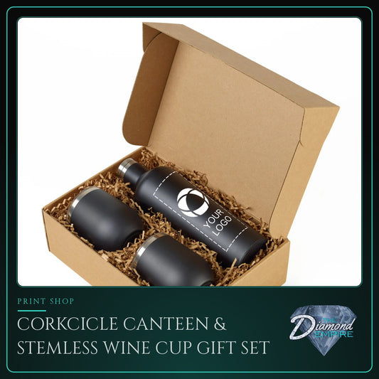 CORKCICLE Canteen & Stemless Wine Cup Gift Set