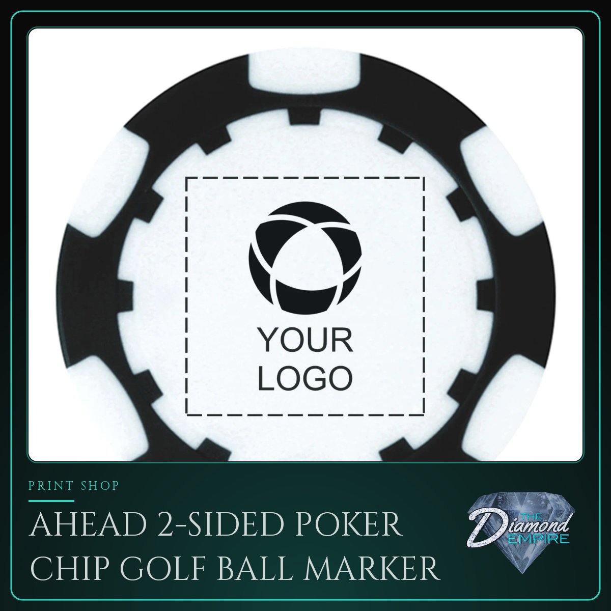 Ahead 2-Sided Poker Chip Golf Ball Marker