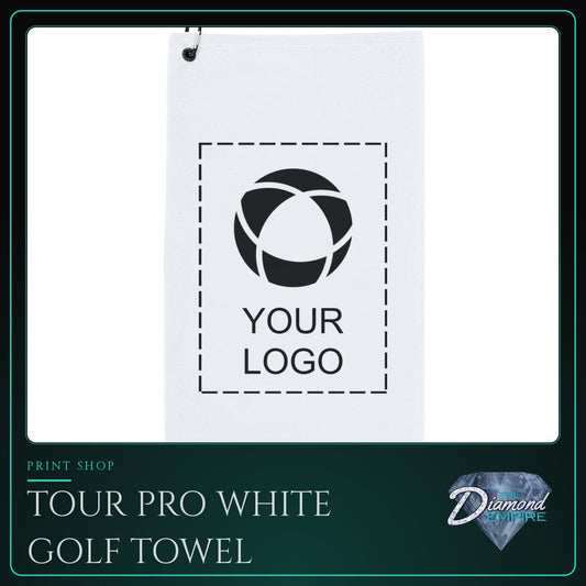 Tour Pro White Golf Towel
