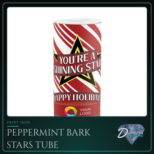 Peppermint Bark Stars Tube